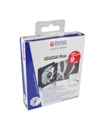 TITAN WENTYLATOR DO ZASILACZA/OBUDOWY 92X92X25MM PWM 12V ŁOŻYSKO Z-BEARING SERIA KUKRI nr 1