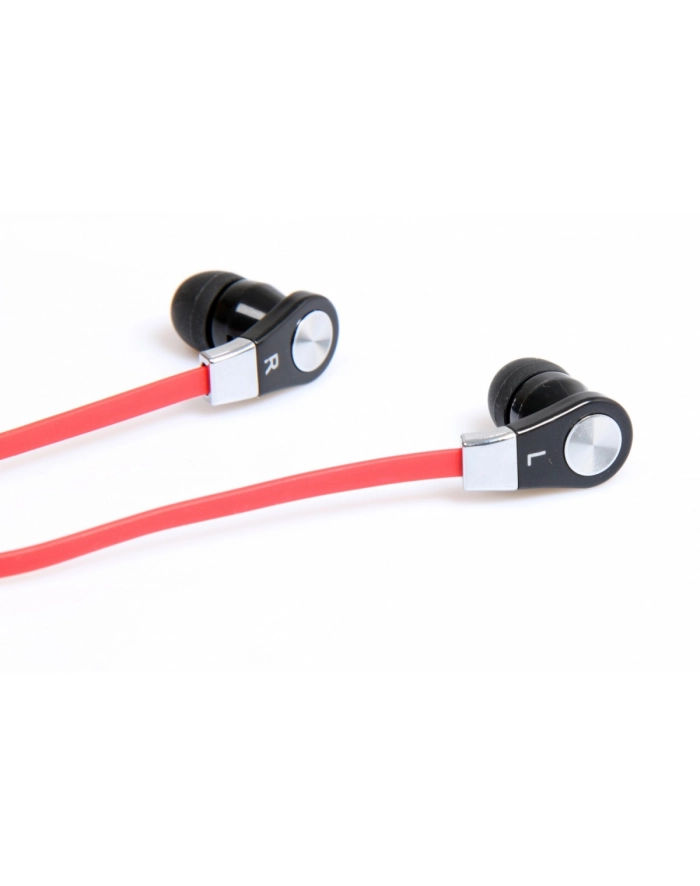 MAGICSOUND DS-2 - SŁUCHAWKI DOUSZNE Z MIKROFONEM, CZARNO-CZERWONE główny