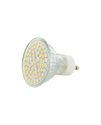 Whitenergy żarówka LED | GU10 | 72 SMD3528| 3.5W| 230V| ciepła biała| refl. MR16