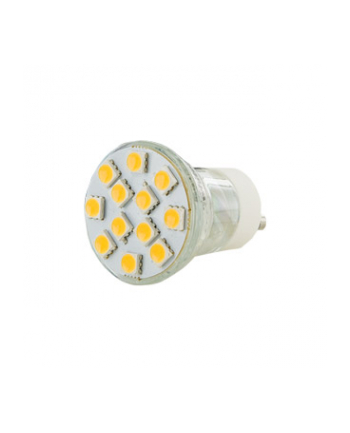 Whitenergy żarówka LED | GU10 | 12 SMD5050 | 2W | 230V| ciepła biała| refl. MR11