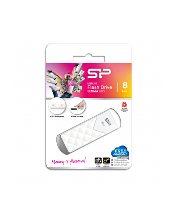 ULTIMA U03 8GB USB 2.0 LUX/LED/WHITE