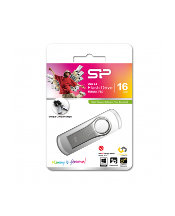 FIRMA F80 16GB USB 2.0 METAL/SILVER WATER,DUST,SHOCK,VIBRA.PROOF
