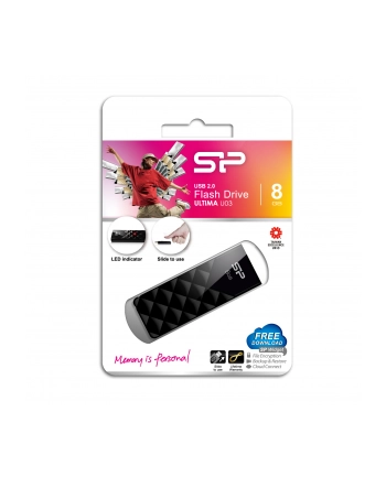 ULTIMA U03 8GB USB 2.0 LUX/LED/BLACK nr 1