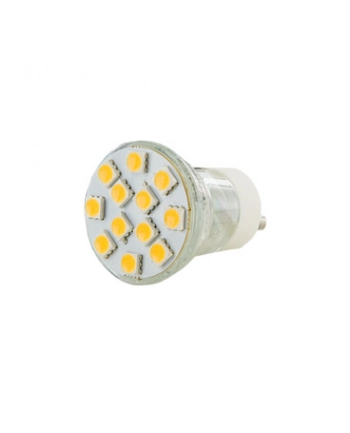 Whitenergy żarówka LED | GU10 | 12 SMD5050 | 2W | 230V| ciepła biała| refl. MR11 nr 2