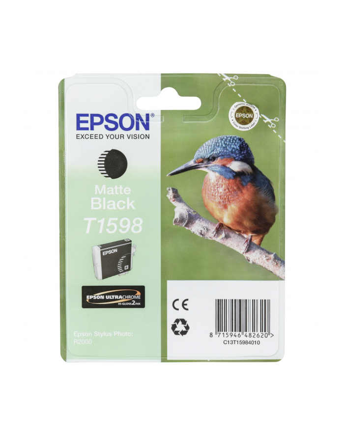 Tusz EPSON T1598 Matte BLACK    17ml do Stylus Photo R2000 główny