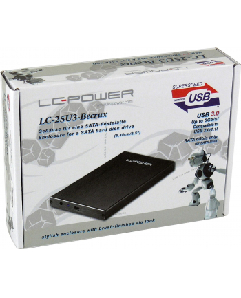 OBUDOWA LC-POWER 2,5S'''' LC-25U3-BECRUX USB 3.0 SATA-600 CZARNA