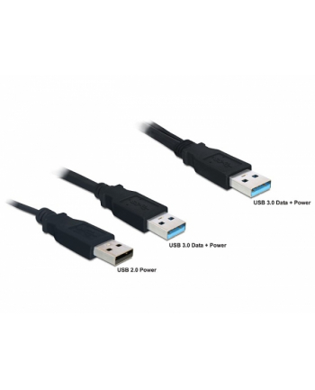 Kabel USB 3.0 AM(M)+Power AM(M)->AM(M) 60cm