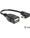 Kabel USB Mini B(M) kątowy->A(F) OTG 16cm - nr 20
