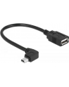 Kabel USB Mini B(M) kątowy->A(F) OTG 16cm - nr 29