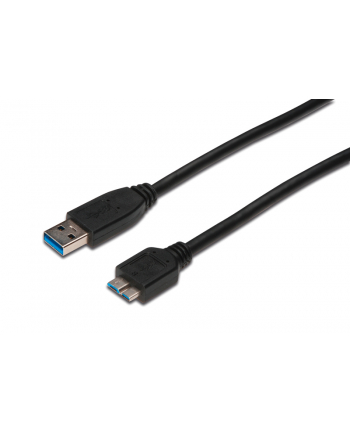 Kabel USB3.0 SuperSpeed, USB A wtyk / USB B Micro wtyk, Cu AWG 28, 2x ekranowane, dł. 2.0m
