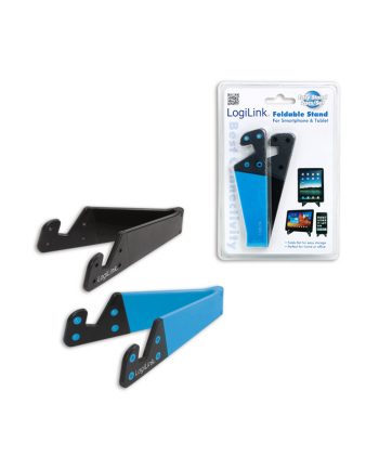 Mini stojak pod tablet, telefon  niebiesko/czarny