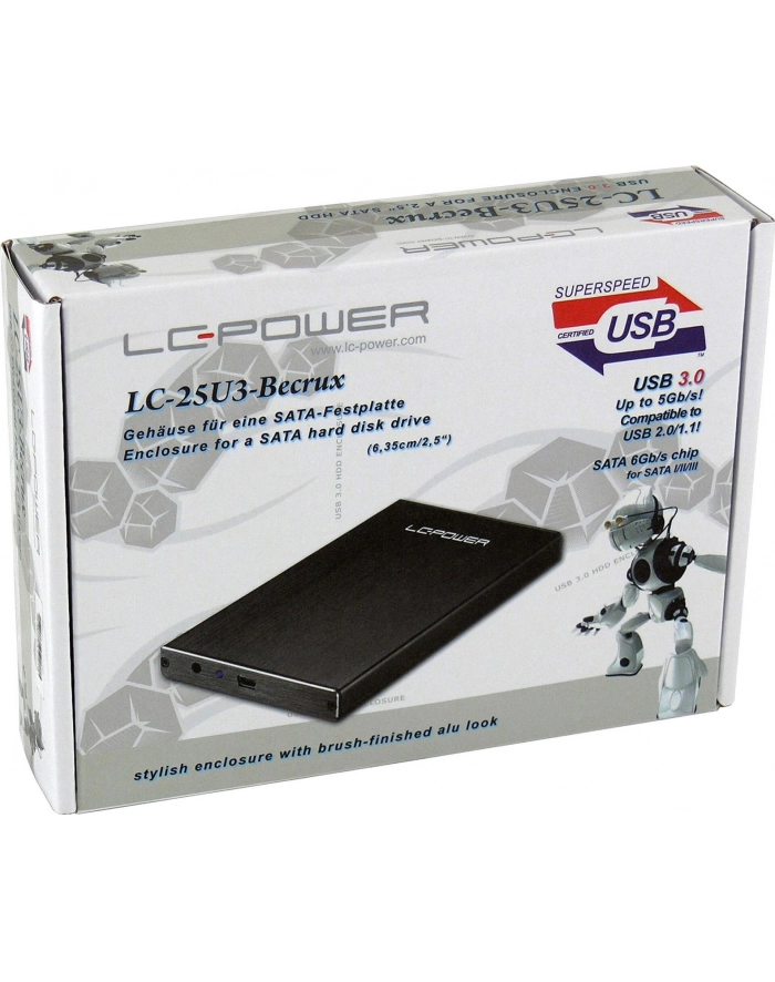 OBUDOWA LC-POWER 2,5S'''' LC-25U3-BECRUX USB 3.0 SATA-600 CZARNA główny