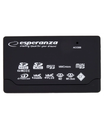 Esperanza Uniwersalny czytnik kart pamięci USB 2.0 EA119
