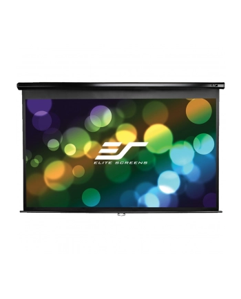 Elite Screens M92UWH Manual Pull Down Screen 92'' 16:9 / Diagonal 230cm, W 203.7cm x H 114.6cm / Black case / Dual wall nr 2