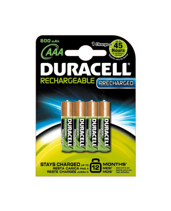 AKUMULATOR DURACELL AAA 800 mAh (B4) BLISTER 4 SZT.