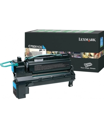 Lexmark C792 Cyan Extra High Yield Return Program Print Cartridge (20K) for C792de / C792de Gov HV / C792de Gov LV / C792dhe / C792dhe Gov LV / C792dte / C792e