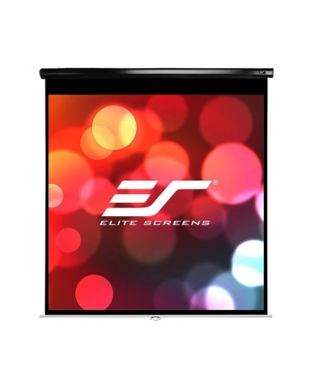 Elite Screens M99UWS1 Manual Pull Down Screen 99'' 1:1 / Diagonal 251.5cm, W 177,8cm x H 177,8cm / Black case / Dual wall nr 1