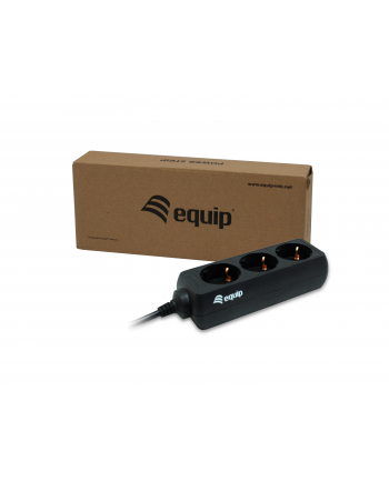 LISTWA ZASILAJĄCA EQUIP 1.8M UPS BLACK (3 GNIAZDA)