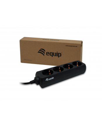 LISTWA ZASILAJĄCA EQUIP 1.8M UPS BLACK (4 GNIAZDA)