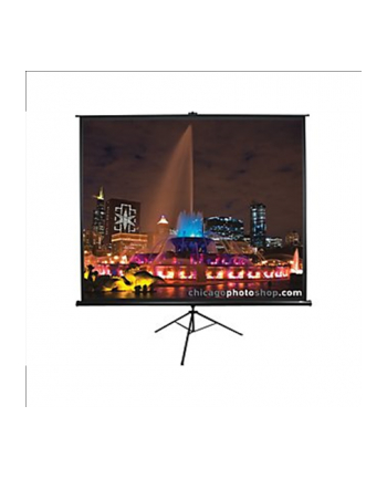 Elite Screens T136UWS1 Tripod Pull Up Screen 136'' 1:1 / W 243,8 cm x H 243,8 cm / Black case / Standard keystone eliminator / 4-side black masking border (Top: 3.8cm) / 160 Degrees viewing angle / Auto locking system / Easy to clean