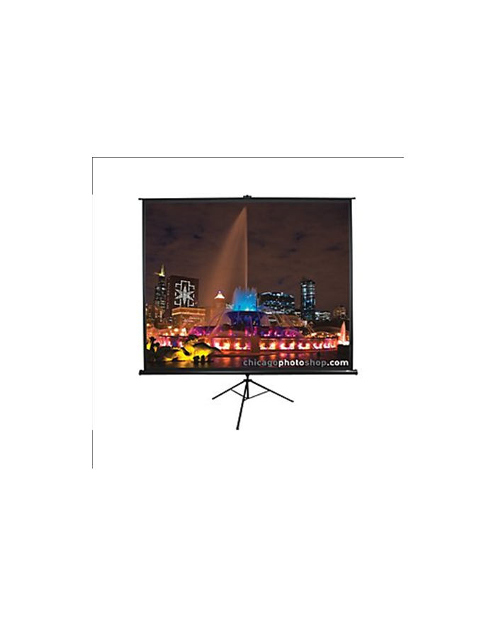 Elite Screens T136UWS1 Tripod Pull Up Screen 136'' 1:1 / W 243,8 cm x H 243,8 cm / Black case / Standard keystone eliminator / 4-side black masking border (Top: 3.8cm) / 160 Degrees viewing angle / Auto locking system / Easy to clean główny