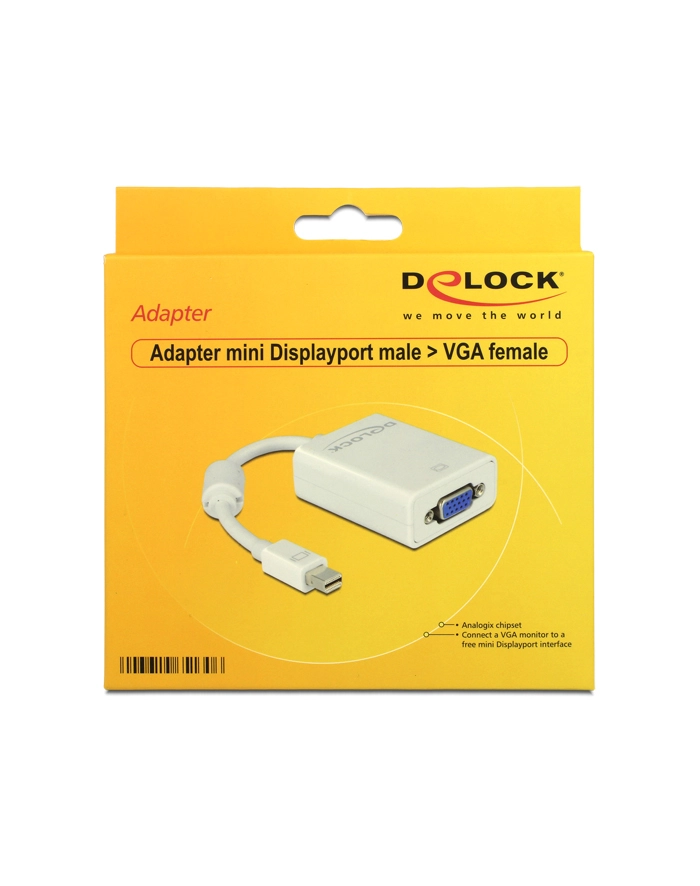 ADAPTER DISPLAYPORT MINI(M)->VGA(F) DELOCK główny
