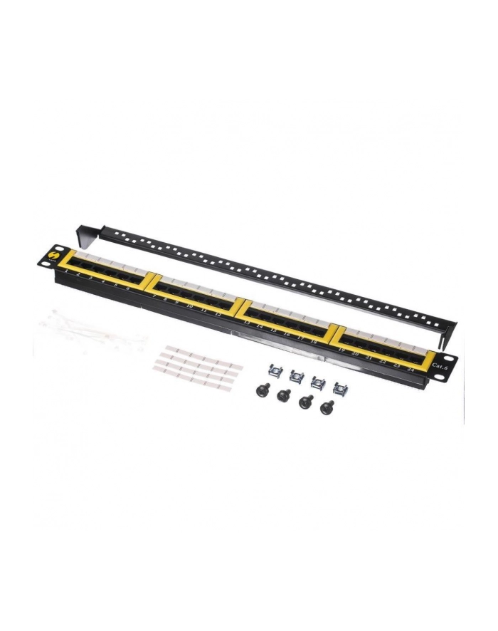 Netrack patchpanel 19'' 24-porty kat.6 UTP LSA z półką główny