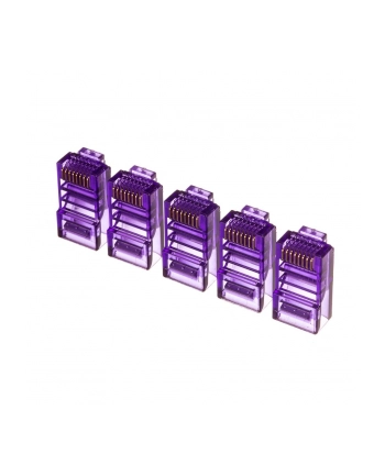 Netrack wtyk RJ45 8p8c UTP drut, kat. 5e (100 szt), fioletowy nr 2