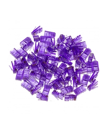 Netrack wtyk RJ45 8p8c UTP drut, kat. 5e (100 szt), fioletowy nr 1