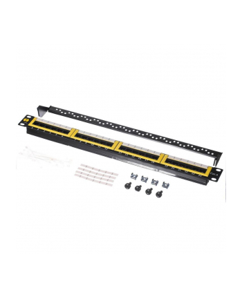 Netrack patchpanel 19'' 24-porty kat.6 UTP LSA z półką