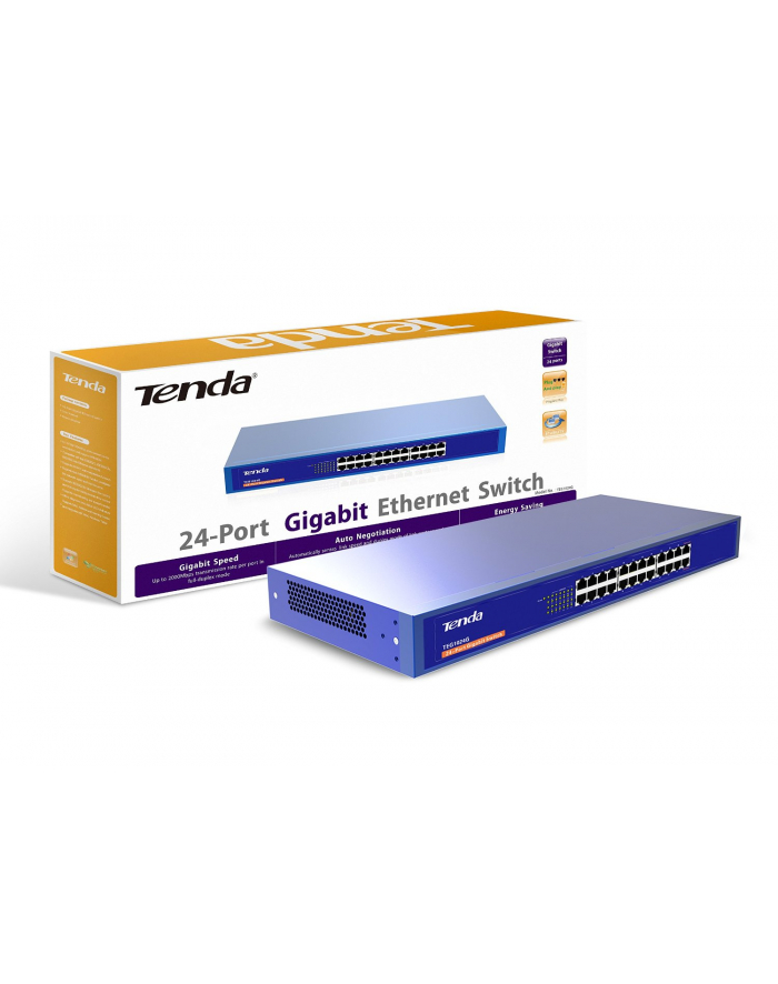 Tenda TEG1024G 24-portový Gigabit Ethernet Switch, 10/100/1000Mbps, Kov, Rackmou główny