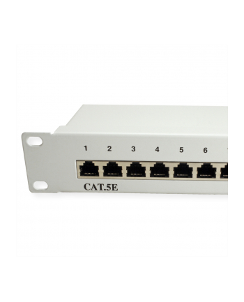 VALUE Cat.5e Patch Panel 24 Ports, STP, light grey