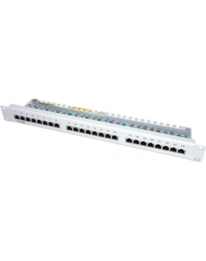 VALUE Cat.5e Patch Panel 24 Ports, STP, light grey główny