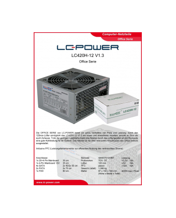 ZASILACZ LC-POWER 420W LC420H-12 V 1.3