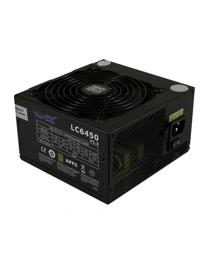 ZASILACZ LC-POWER 450W LC6450 V2.2 80 PLUS 120mm 4x SATA 2x PATA 1x PCIe Active PFC Black główny