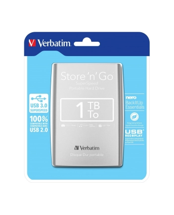 HDD VERBATIM 1TB USB 3.0 SILVER ZEW nr 1