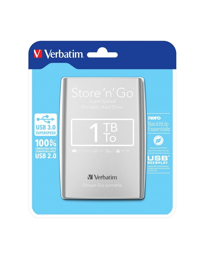 HDD VERBATIM 1TB USB 3.0 SILVER ZEW główny