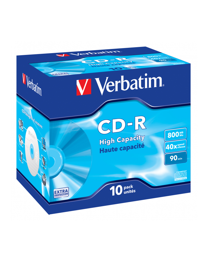 Verbatim CD-R [ jewel case 10 | 800MB | 40x | DataLife ] główny