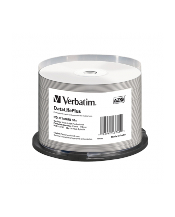 Verbatim CD-R [ spindle 50 | 700MB | 52x | white wide printable ]