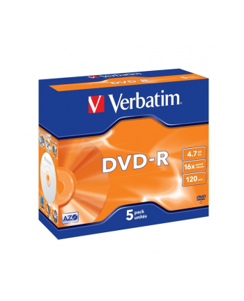 Verbatim DVD-R [ jewel case 5 | 4.7GB | 16x | matte silver ]