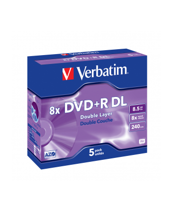 Verbatim DVD+R DL [ jewel case 5 | 8.5GB | 8x | matte silver ]