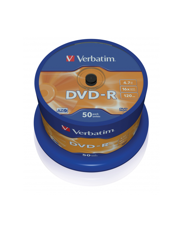Verbatim DVD-R [ cake box 50 | 4.7GB | 16x | matte silver ] główny