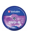 Verbatim DVD+R [ cake box 100 | 4.7GB | 16x | matte silver ] - nr 35