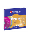 Verbatim DVD-R [ slim jewel case 5 | 4.7GB | 16x | Colour ] - nr 27