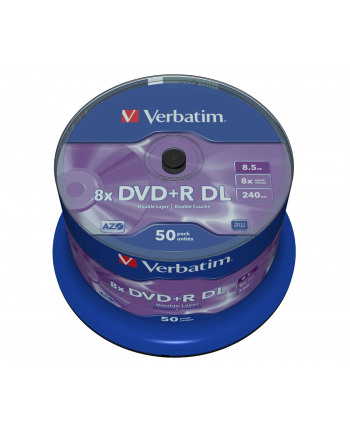 Verbatim DVD+R DL [ spindle 50 | 8,5GB | 8x | matt silver surface ]