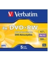 Verbatim DVD+RW [ jewel case 5 | 4.7GB | 4x ] - nr 1