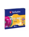 Verbatim DVD+RW [ slim jewel case 5 | 4.7GB | 4x | Colour ] - nr 18