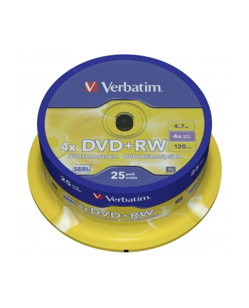 Verbatim DVD+RW [ cake box 25 | 4.7GB | 4x ] nr 1