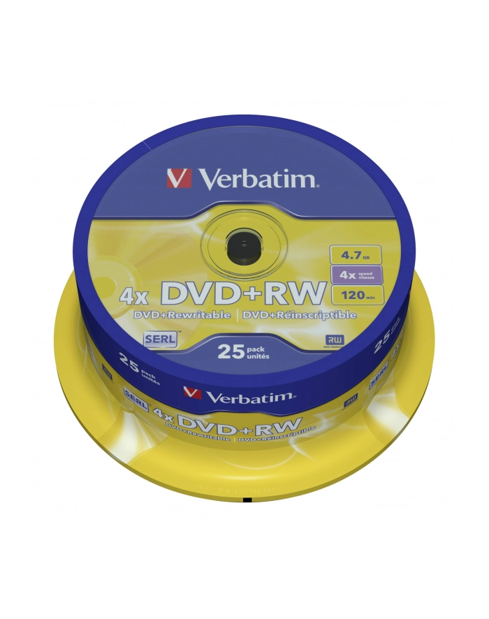 Verbatim DVD+RW [ cake box 25 | 4.7GB | 4x ] główny