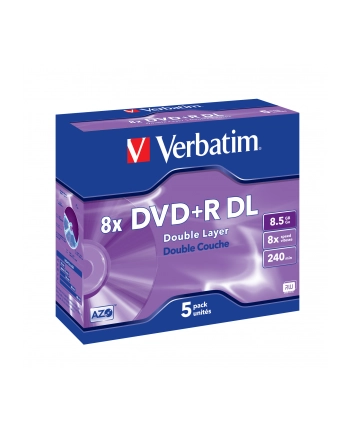 Verbatim DVD+R DL [ jewel case 5 | 8.5GB | 8x | matte silver ] nr 1